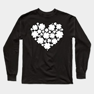 Heart Shamrock Lucky St Patricks Day Long Sleeve T-Shirt